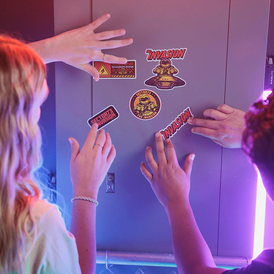 Lifestyle image of the sticker pack.