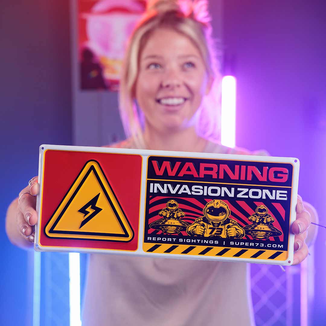 Image of Signs From the Skies Aluminum sign.