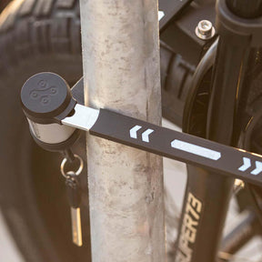 Lifestyle Kryptonite Folding Lock on bike.
