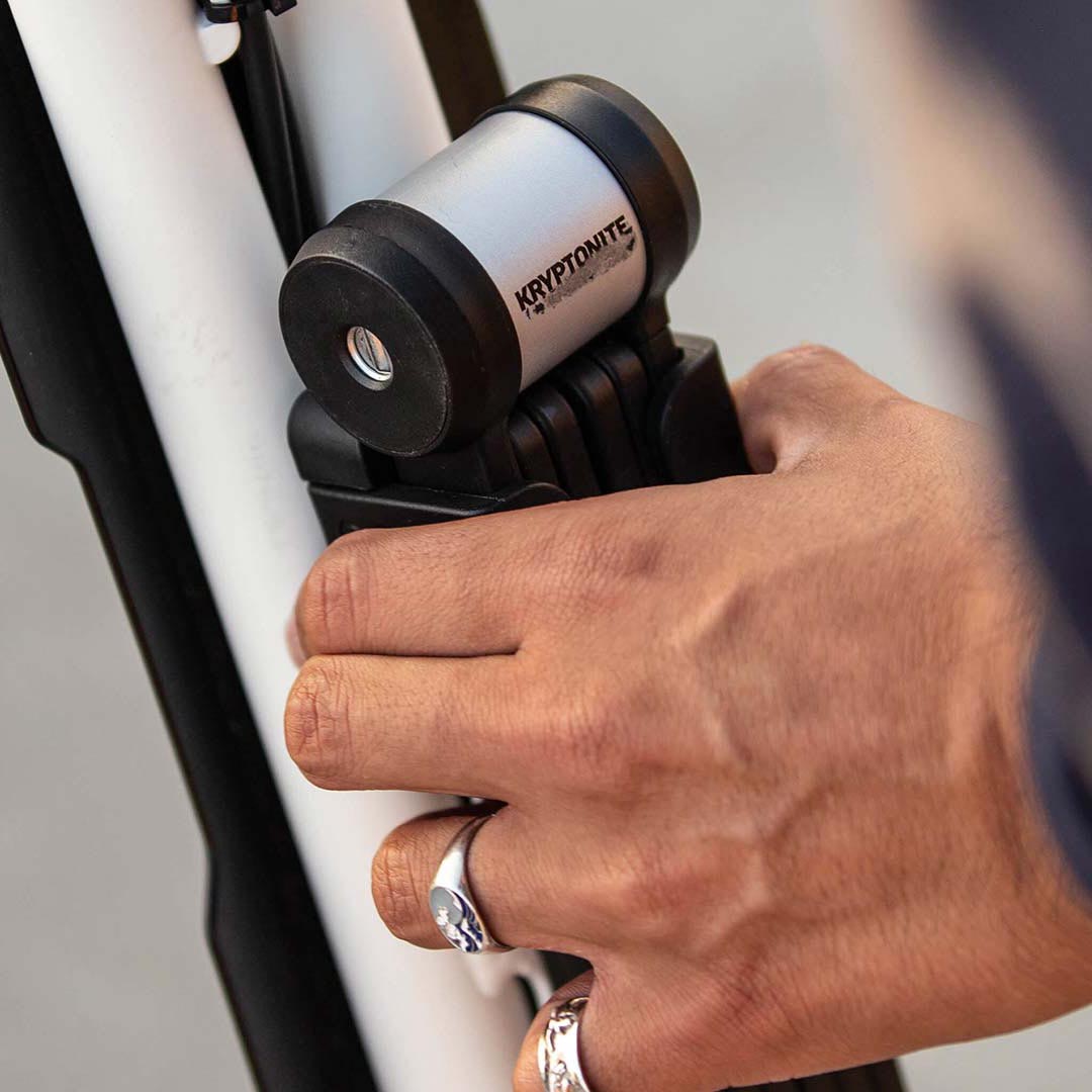 Lifestyle image of Kryptonite Folding Lock