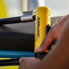 Lifestyle image of Kryptonite U Lock on bike