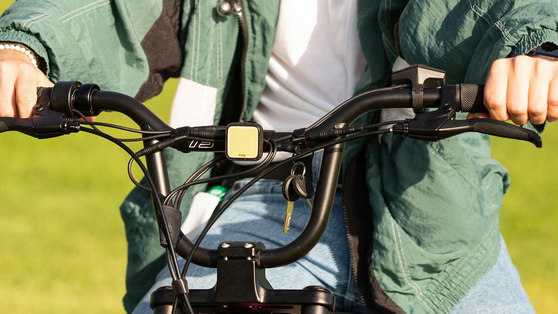 Knog brand headlight installed on a SUPER73.