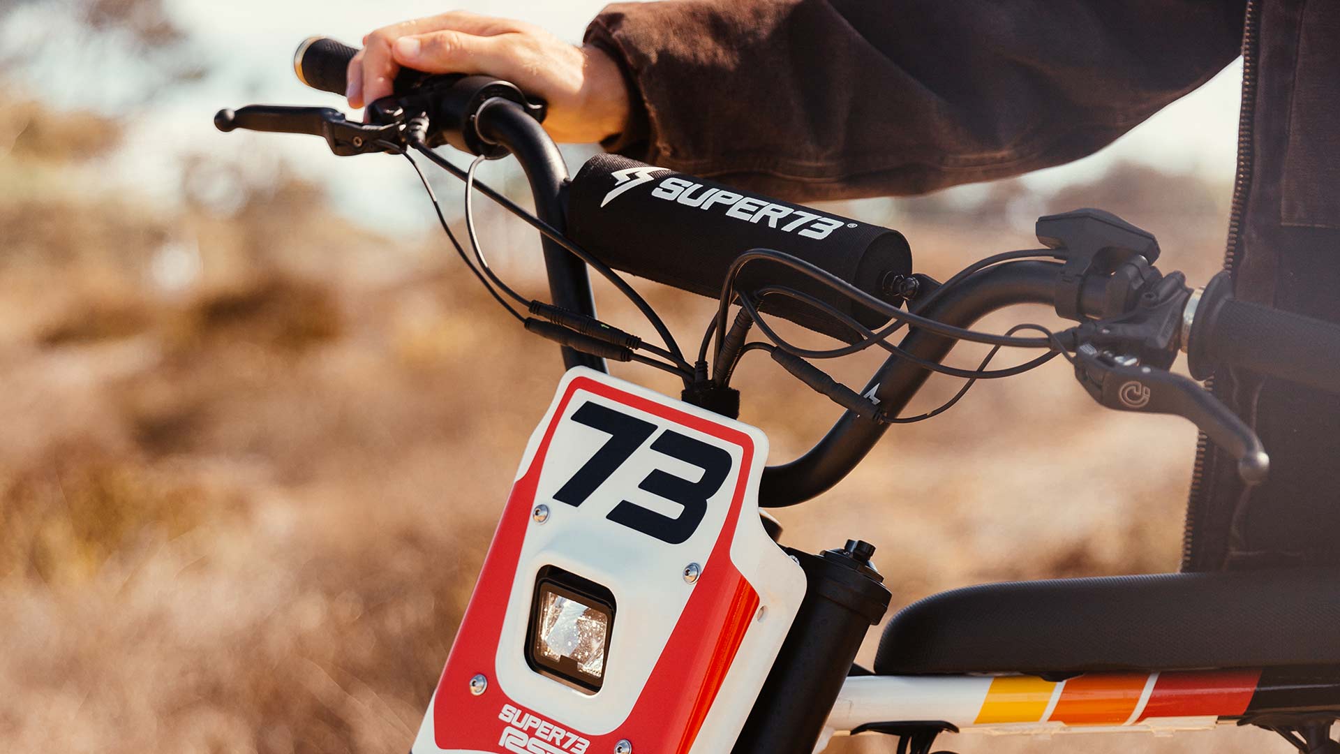 Super73 RSD ebike lifestyle image of the front view