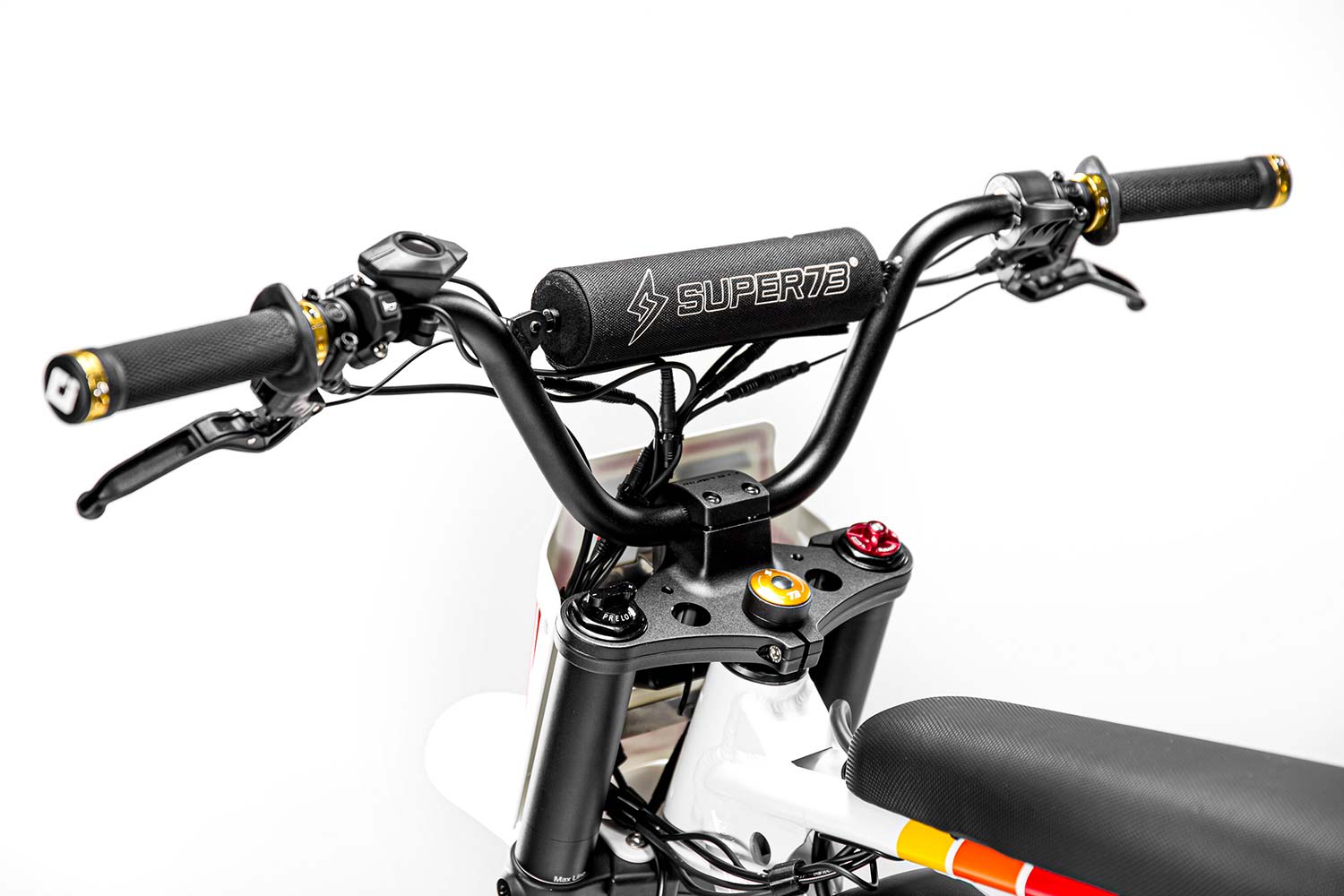 Closeup of the RSD-RX: RSD x Super73-RX Malibu handlebars