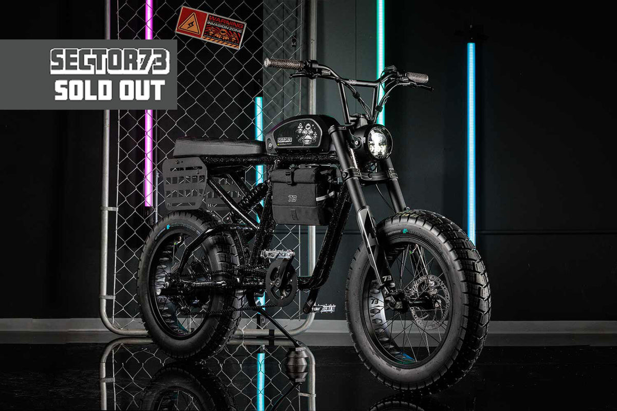 Sold out front angle image of SUPER73 SECTOR73 R BROOKLYN Cosmic Dust ebike