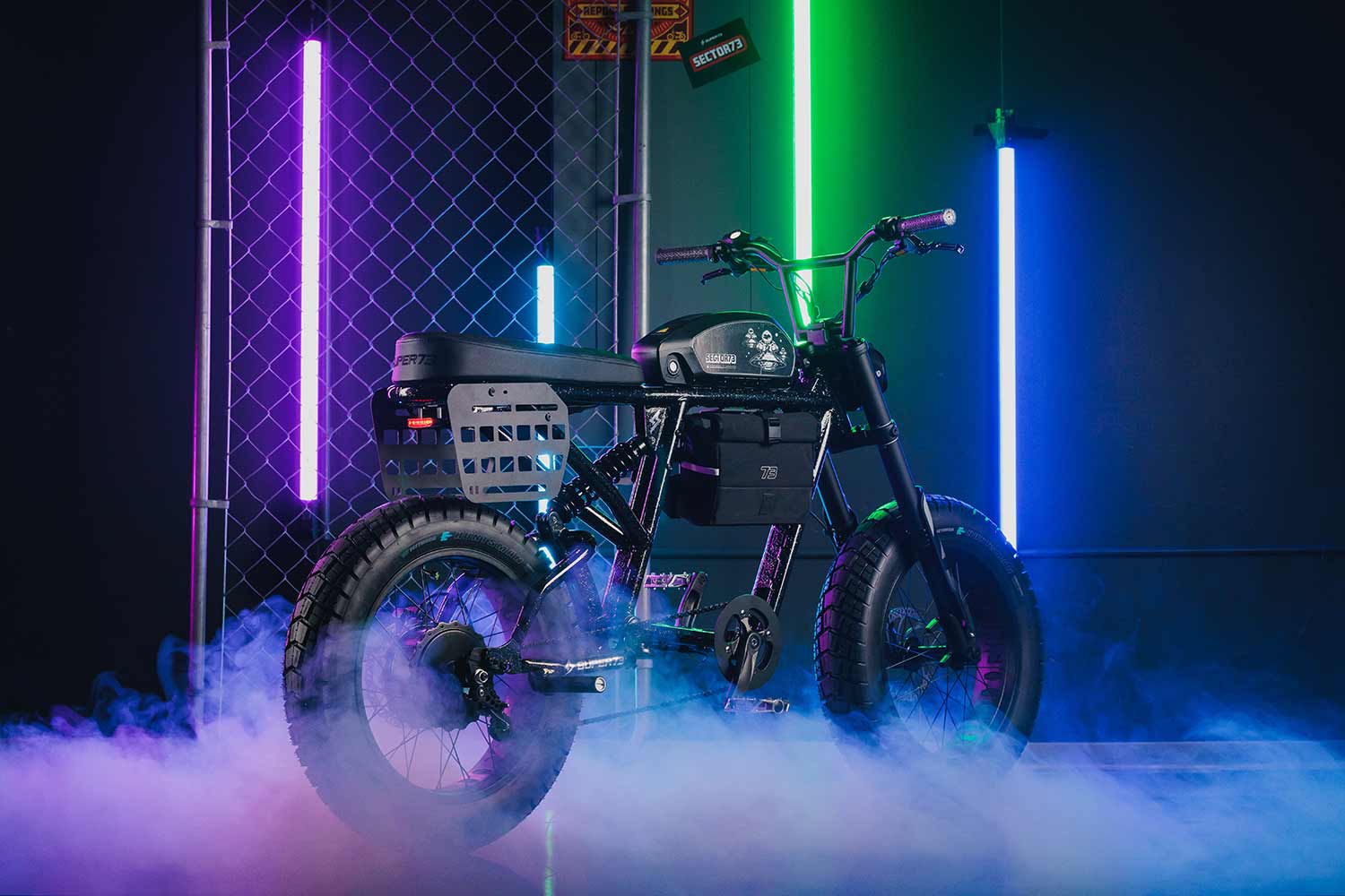 Back angle image of the SECTOR73 R Brooklyn CosmicDust bike.