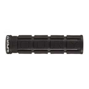 Jet Black SUPER73 x Oury Single-Sided Locked-On V2 Grip on white background.