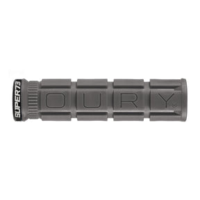 Graphite SUPER73 x Oury Single-Sided Locked-On V2 Grip on white background.