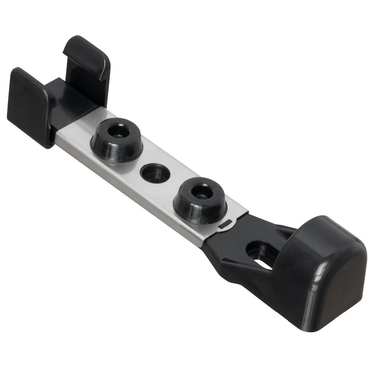 Close up view of TiGr BLUE Mini lock mount on white background.