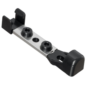 Close up view of TiGr BLUE Mini lock mount on white background.