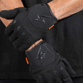 Black glove on model with white background view 3