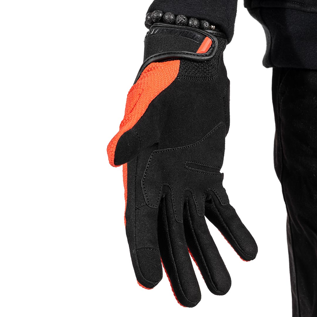 Orange glove on white background view 2