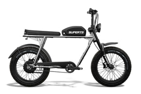 Side view of S2: Metallic Aluminum, Super73 ebike 