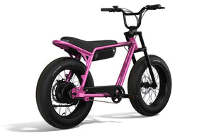 Rear 3/4 of Z Miami: Pricky Pink, Super73 ebike