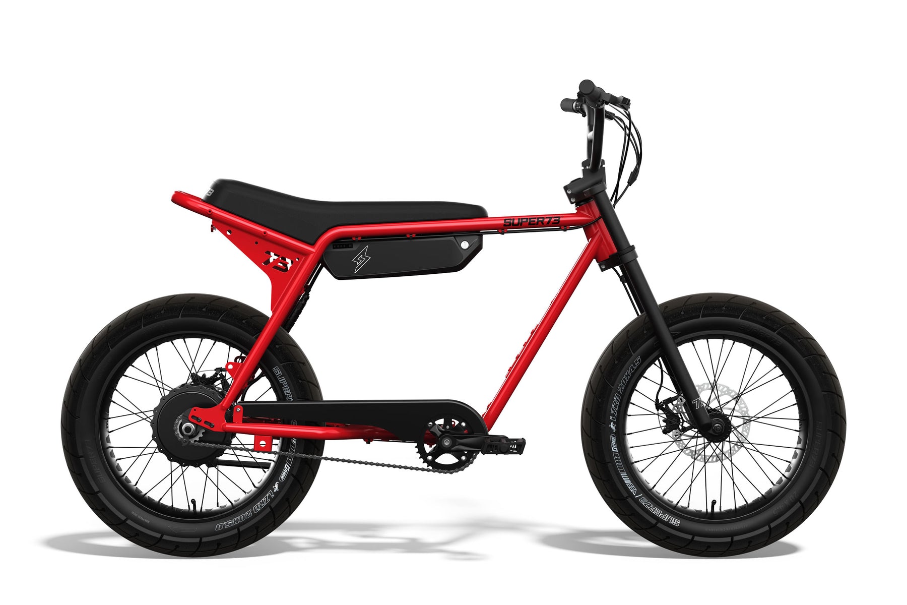 Side View of ZX: Sriracha Red, Super73 ebike