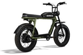 Rear view of S2: Flannel Green, Super73 ebike