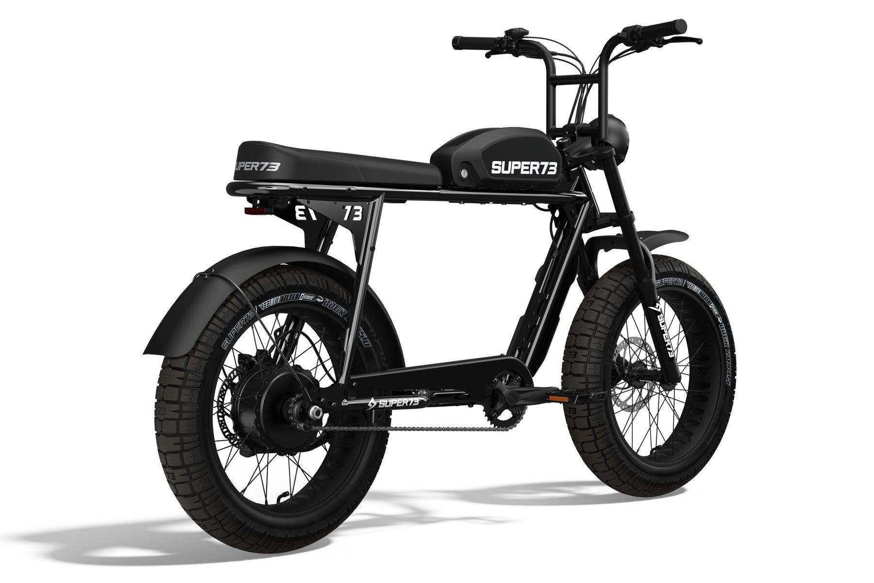 Rear view of S2: Obsidian, Super73 ebike